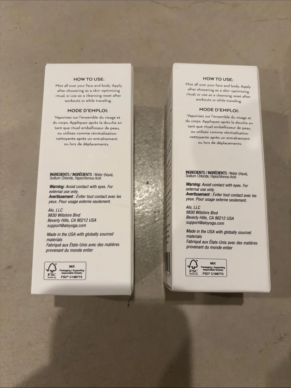 2 NIB Alo Yoga Wellness System Hypochlorous Clarity Mists